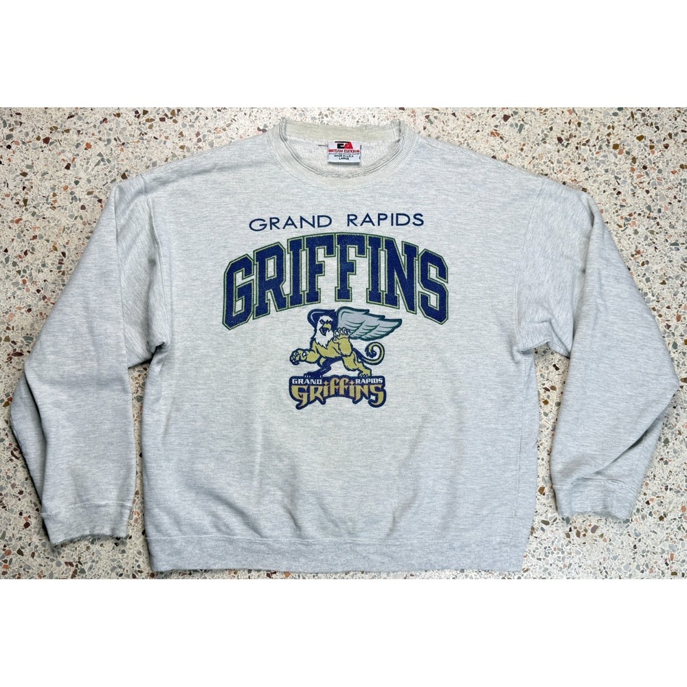 Team Edition IHL Vtg Grand Rapids Griffins Crewneck Hockey Sweatshirt Size Large
